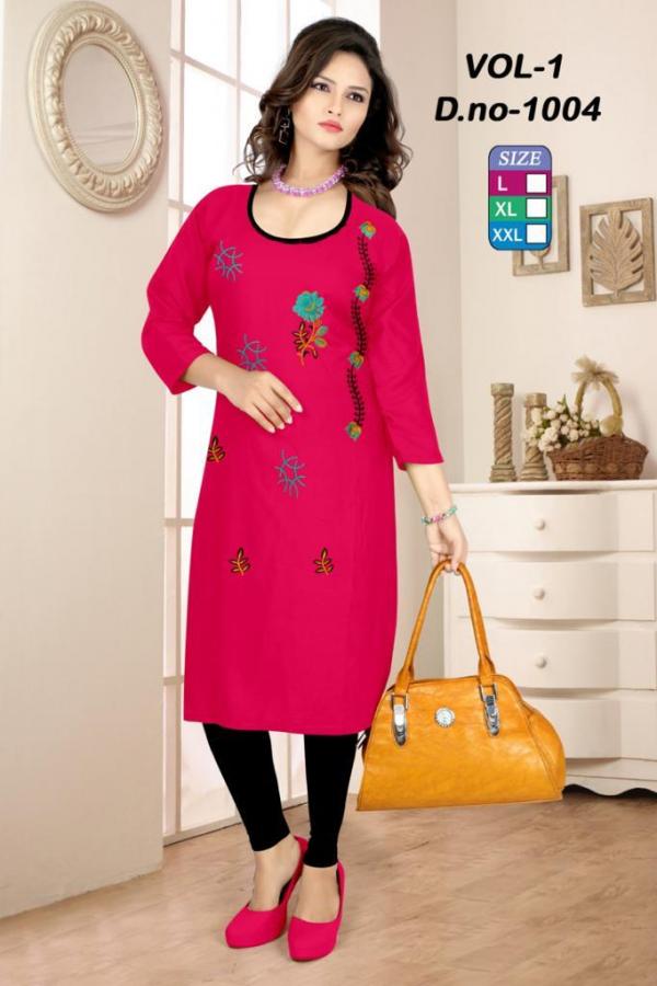 Rich Look-Rayon-With-Handwork-Kurti